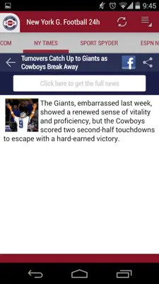 New York G. Football 24h android App screenshot 0